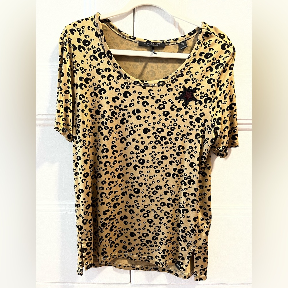 Scotch & Soda leopard Star tee
